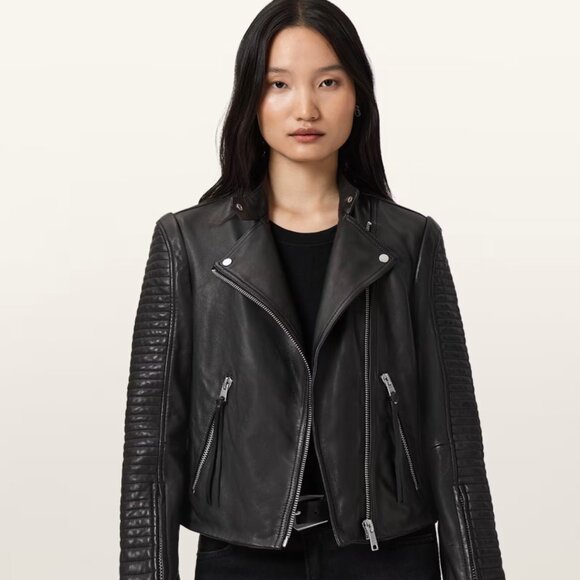 All Saints Jackets & Blazers - AllSaints Leather Biker Jacket | US4
